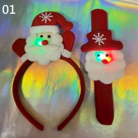 GE-211106 會發光的聖誕節造型髮箍 + 發光拍拍手圈