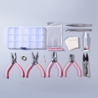 DIY-008  粉紅四件套耳環飾品工具套裝
