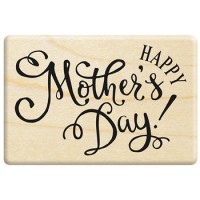 E292 - 楓木印章-溫馨情節 母親節快樂 英文字章