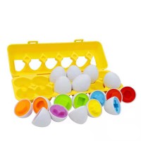 FL-022 配對蛋扭扭蛋認顏色形狀兒童早教拼裝玩具雞蛋盒聰明配對蛋
