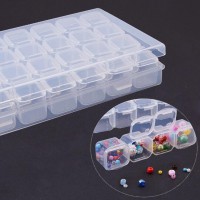 DIY-3029 28格可拆方形有蓋塑膠盒 diy珠子飾品收納盒子