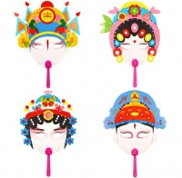 MDC-011 兒童京劇臉譜面具創意塗色繪畫手工DIY製作材料