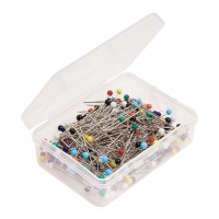 DIY-2117  彩色圓頭樹脂鐵針盒裝 -270個/盒 